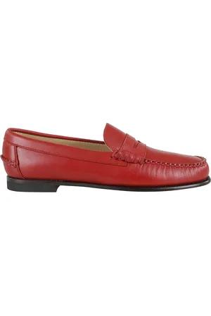 SEBAGO Femme, Chaussures, Rouge, Taille: 40 1/2 EU Mocassin en cuir rouge Danielle Pop