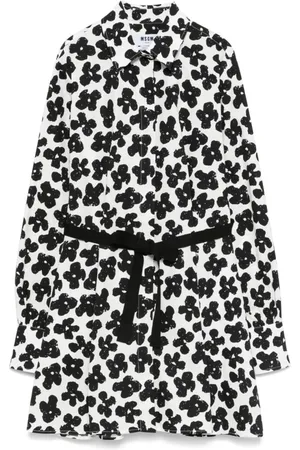 Msgm Femme, Robes, Noir, Taille: 38 FR Robe Noire avec Fermeture à Boutons