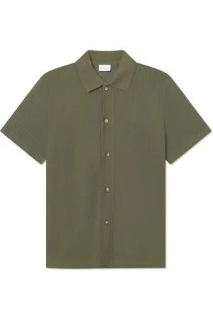 Les Deux Homme, Chemises, Vert, Taille: M Chemise à Manches Courtes Verte