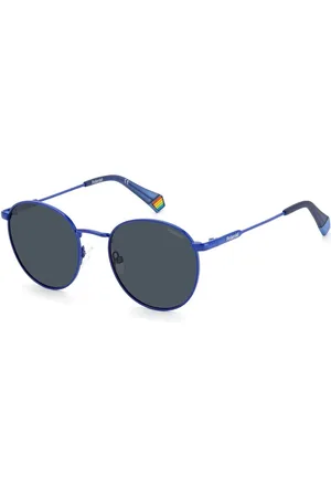 Polaroid Unisex, Accessoires, Bleu, Taille: ONE Size Lunettes de Soleil Bleues en Acier Inoxydable Unisexes