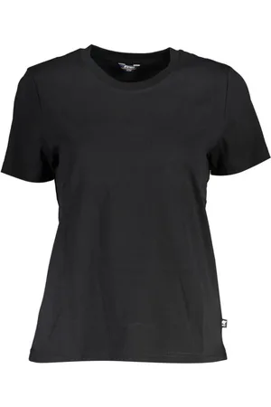 K-Way Femme, Tops, Noir, Taille: 38 FR T-shirt en coton noir à col rond
