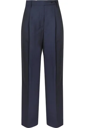 DEPARTMENT FIVE Femme, Pantalons, Bleu, Taille: 38 FR Pantalon Large en Crinkle
