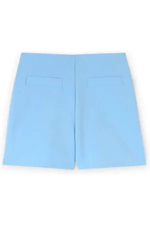 Motivi Femme, Shorts, Bleu, Taille: 38 FR Short taille haute en crêpe