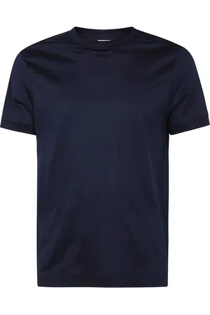 Daniele Fiesoli Homme, Tops, Bleu, Taille: M T-shirt Col Rond en Coton