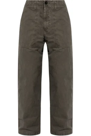 Stone Island Homme, Pantalons, Vert, Taille: W36 Pantalon avec logo