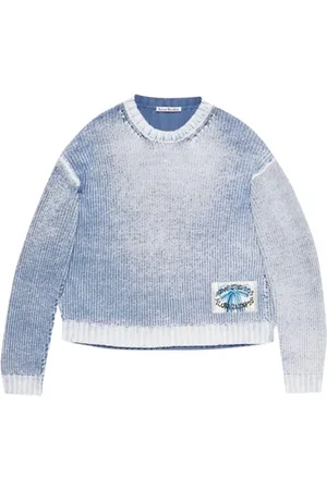 Acne Studios Homme, Pulls, Bleu, Taille: S Pull Bleu pour Homme Élégant