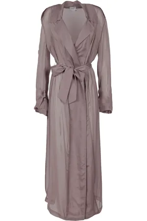 ALYSI Femme, Robes, Violet, Taille: 38 FR Manteau Élégant Anti-poussière