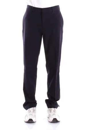 Emporio Armani Homme, Pantalons, Bleu, Taille: 2XL Pantalon Bleu avec Logo Fermeture Éclair