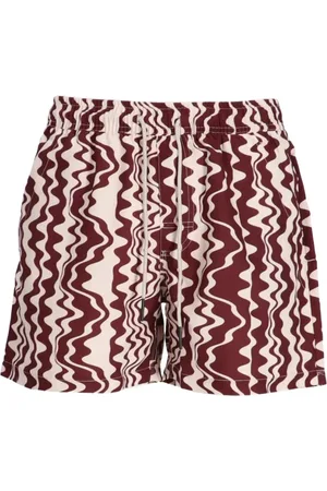 Oas Homme, Maillots de bain, Rouge, Taille: L Short de bain rouge rubis avec cordon de serrage