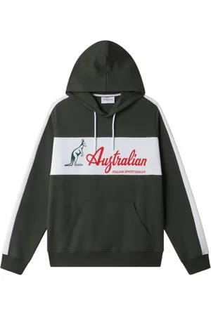 Australian Homme, Sweatshirts et sweats à capuche, Vert, Taille: L Sweat à Capuche Vert Élastique