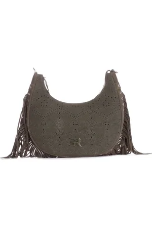 ERMANNO SCERVINO Femme, Sacs, Vert, Taille: ONE Size Sacs verts avec franges et clous