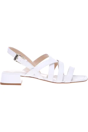 BALDININI Femme, Chaussures, Blanc, Taille: 37 1/2 EU leather sandals