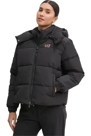 EA7 Femme, Vestes, Noir, Taille: 42 FR Bomber Noir