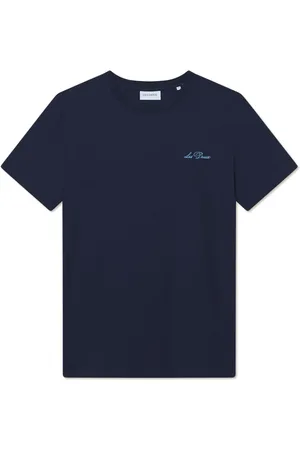 Les Deux Homme, Tops, Bleu, Taille: XL T-shirt Fleur Sauvage