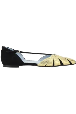 VALENTINO GARAVANI Femme, Chaussures, Noir, Taille: 38 EU Ballerines avec détail feuille