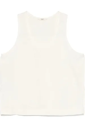 BARENA Femme, Tops, , Taille: 38 FR Haut élégant sans manches ivoire avec encolure en V