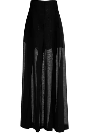 Serafini Femme, Pantalons, Noir, Taille: 38 FR Pantalon large en laine noire