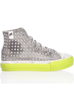 Mimanera Femme, Chaussures, Gris, Taille: 38 EU Baskets Grises avec Design Plateforme