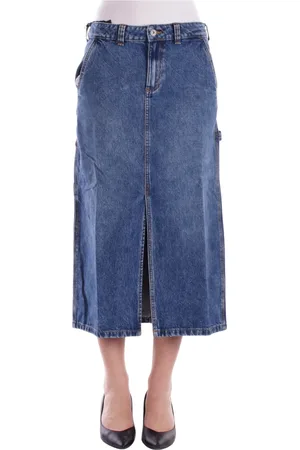 Dickies Femme, Jupes, Bleu, Taille: 40 FR Jupe Bleue avec Fermeture Éclair et Poches