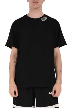 BARROW Homme, Tops, Noir, Taille: XL T-shirt en coton avec impression avant/arrière