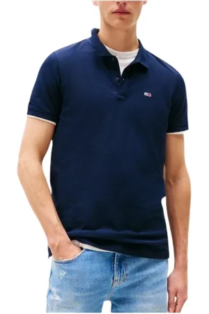 Tommy Hilfiger Homme, Tops, Bleu, Taille: S Polo Slim Fit Bleu Marine