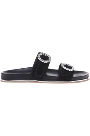BALDININI Femme, Chaussures, Noir, Taille: 36 EU suede and satin clogs