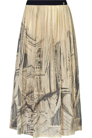 SOUVENIR Femme, Jupes, Multicolore, Taille: 36 FR Jupe longue plissée en organza
