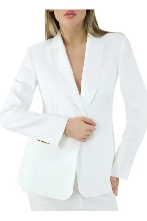 Elisabetta Franchi Femme, Vestes, Blanc, Taille: 38 FR Ivory Blazer