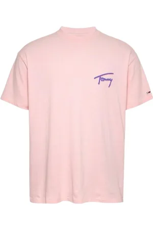 Tommy Hilfiger Homme, Tops, Rose, Taille: M T-shirt Graphique Rose Pastel