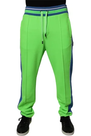 Dolce & Gabbana Homme, Pantalons, Vert, Taille: M Jogger Pantalons de survêtement Vert Bleu