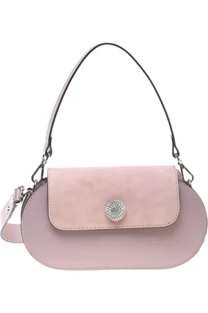 BALDININI Femme, Sacs, , Taille: ONE Size Nude suede and calfskin shoulder bag