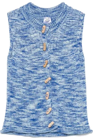 Baserange Femme, Tops, Bleu, Taille: 36 FR Haut Drip élégant pour femmes