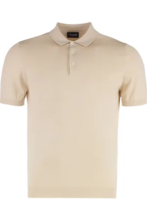 DRUMOHR Homme, Tops, , Taille: XL Polo en Coton Tricoté à Côtes