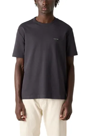 Calvin Klein Homme, Tops, Gris, Taille: L Tee Label de Base pour Homme