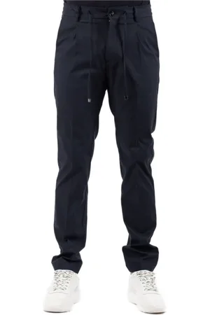 Berwich Homme, Pantalons, Bleu, Taille: S Pantalon élégant pour hommes