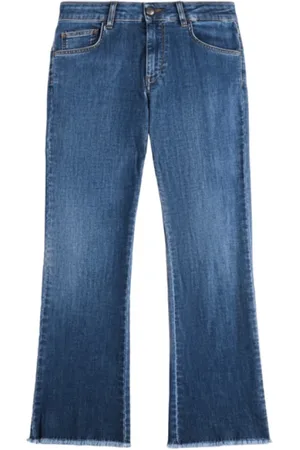 FAY Femme, Jeans, Bleu, Taille: W28 Jean Skinny Bleu Denim avec Ourlet Effiloché