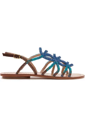 Maliparmi Femme, Chaussures, Bleu, Taille: 36 EU Capri Brodé Omnibus