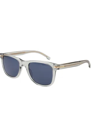 HUGO BOSS Homme, Accessoires, Gris, Taille: ONE Size Lunettes de soleil carrées en acétate éco gris
