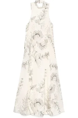 ALYSI Femme, Robes, Blanc, Taille: 40 FR Robe de danse dos nu fluide