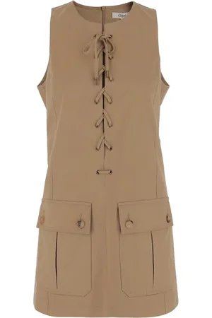Chloé Femme, Robes, Brun, Taille: 36 FR Robe Marron Style Classique Femme