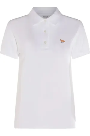 Maison Kitsuné Femme, Tops, Blanc, Taille: 38 FR T-shirt blanc avec Baby Fox Patch