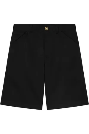 VERSACE Homme, Shorts, Noir, Taille: M Shorts en Gabardine de Coton Noir