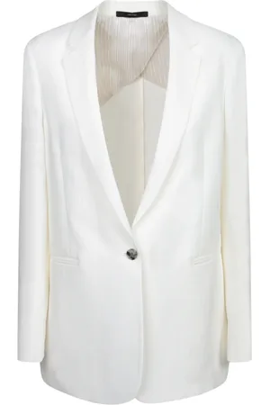 Paul Smith Femme, Vestes, Blanc, Taille: 34 FR Veste en lin blanc élégante style léger