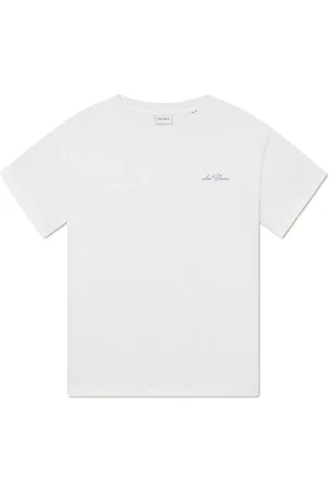 Les Deux Homme, Tops, Blanc, Taille: XL Bleu Blanc T-Shirt Crew Style Moderne