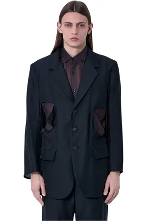 YOHJI YAMAMOTO Homme, Vestes, Noir, Taille: M Blazer avec découpe à la taille