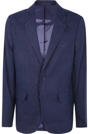 Michael Kors Homme, Vestes, Bleu, Taille: 2XS Blazer en lin à encoche