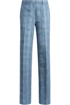 Etro Femme, Pantalons, Bleu, Taille: 38 FR Pantalon à Carreaux