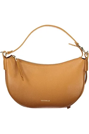 Coccinelle Femme, Sacs, Brun, Taille: ONE Size Sac à main en cuir marron avec bandoulière réglable