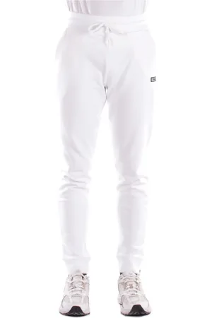 GCDS Homme, Pantalons, Blanc, Taille: L Pantalon Blanc Logo Frontal
