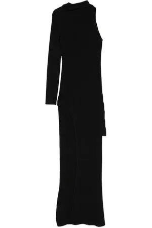 DAVID KOMA Femme, Robes, Noir, Taille: 40 FR Robe Asymétrique Noire pour Femmes